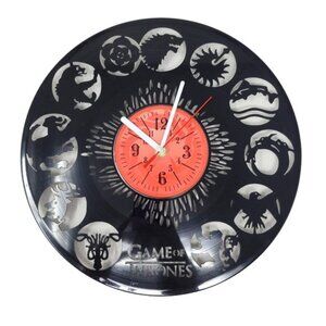 Game of Thrones | Vinyl Record Wall Clock Decor Fan Art Black